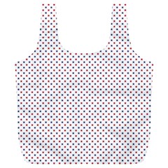 Usa Flag Red And Flag Blue Stars Full Print Recycle Bags (l)  by PodArtist