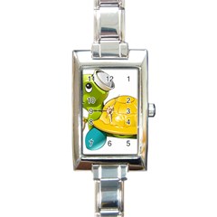 Turtle Sea Turtle Leatherback Turtle Rectangle Italian Charm Watch by Sapixe