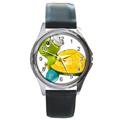 Turtle Sea Turtle Leatherback Turtle Round Metal Watch by Sapixe