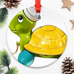 Turtle Sea Turtle Leatherback Turtle Ornament (round) by Sapixe