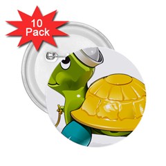 Turtle Sea Turtle Leatherback Turtle 2 25  Buttons (10 Pack)  by Sapixe