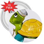 Turtle Sea Turtle Leatherback Turtle 3  Buttons (10 pack)  Front