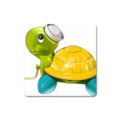 Turtle Sea Turtle Leatherback Turtle Square Magnet by Sapixe