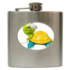 Turtle Sea Turtle Leatherback Turtle Hip Flask (6 Oz) by Sapixe