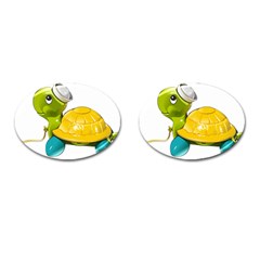 Turtle Sea Turtle Leatherback Turtle Cufflinks (oval) by Sapixe