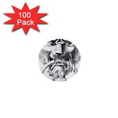 Steampunk Steam Punk Lion Door 1  Mini Buttons (100 Pack)  by Sapixe