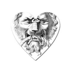 Steampunk Steam Punk Lion Door Heart Magnet by Sapixe