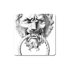 Steampunk Steam Punk Lion Door Square Magnet by Sapixe