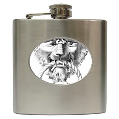 Steampunk Steam Punk Lion Door Hip Flask (6 Oz) by Sapixe