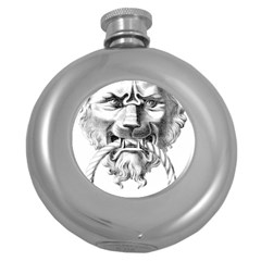 Steampunk Steam Punk Lion Door Round Hip Flask (5 Oz) by Sapixe