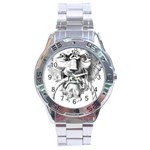 Steampunk Steam Punk Lion Door Stainless Steel Analogue Watch Front