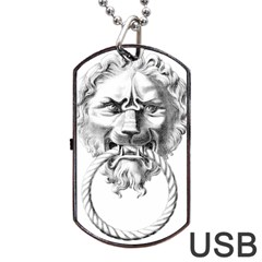 Steampunk Steam Punk Lion Door Dog Tag Usb Flash (one Side) by Sapixe