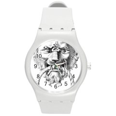 Steampunk Steam Punk Lion Door Round Plastic Sport Watch (m) by Sapixe