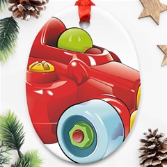 Car Vehicle Racing Car Formula Ornament (oval) by Sapixe