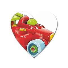 Car Vehicle Racing Car Formula Heart Magnet by Sapixe