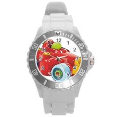 Car Vehicle Racing Car Formula Round Plastic Sport Watch (l) by Sapixe