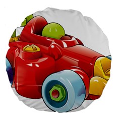 Car Vehicle Racing Car Formula Large 18  Premium Flano Round Cushions by Sapixe