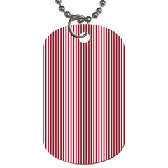 Usa Flag Red And White Stripes Dog Tag (two Sides) by PodArtist