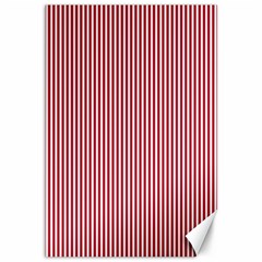 Usa Flag Red And White Stripes Canvas 12  X 18   by PodArtist