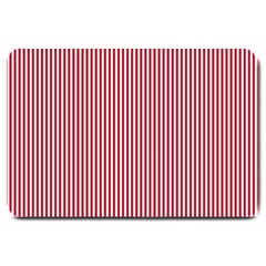 Usa Flag Red And White Stripes Large Doormat  by PodArtist