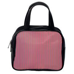 Usa Flag Red And White Stripes Classic Handbags (one Side) by PodArtist