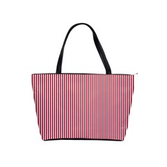 Usa Flag Red And White Stripes Shoulder Handbags by PodArtist