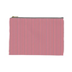 Usa Flag Red And White Stripes Cosmetic Bag (large)  by PodArtist