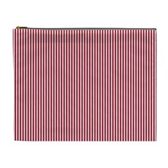 Usa Flag Red And White Stripes Cosmetic Bag (xl) by PodArtist