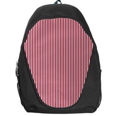 Usa Flag Red And White Stripes Backpack Bag by PodArtist