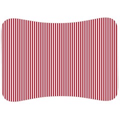 Usa Flag Red And White Stripes Velour Seat Head Rest Cushion by PodArtist