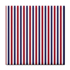 Usa Flag Red White And Flag Blue Wide Stripes Tile Coasters by PodArtist