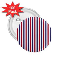 Usa Flag Red White And Flag Blue Wide Stripes 2 25  Buttons (100 Pack)  by PodArtist