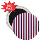 USA Flag Red White and Flag Blue Wide Stripes 2.25  Magnets (100 pack)  Front