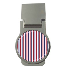 Usa Flag Red White And Flag Blue Wide Stripes Money Clips (round)  by PodArtist