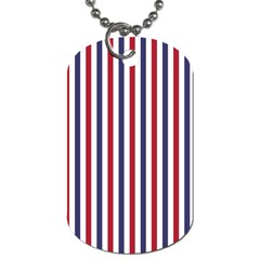 Usa Flag Red White And Flag Blue Wide Stripes Dog Tag (two Sides) by PodArtist