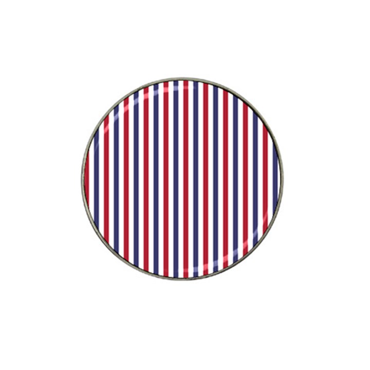 USA Flag Red White and Flag Blue Wide Stripes Hat Clip Ball Marker (4 pack)