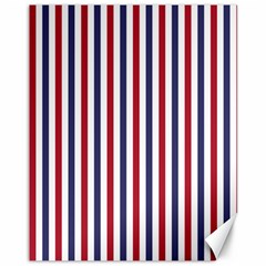 Usa Flag Red White And Flag Blue Wide Stripes Canvas 11  X 14   by PodArtist