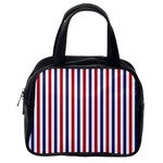 USA Flag Red White and Flag Blue Wide Stripes Classic Handbags (One Side) Front