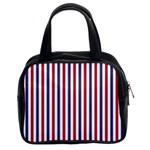 USA Flag Red White and Flag Blue Wide Stripes Classic Handbags (2 Sides) Front