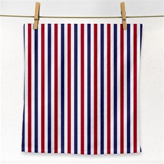 Usa Flag Red White And Flag Blue Wide Stripes Face Towel by PodArtist