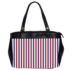 Usa Flag Red White And Flag Blue Wide Stripes Office Handbags (2 Sides)  by PodArtist