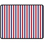 USA Flag Red White and Flag Blue Wide Stripes Fleece Blanket (Medium)  60 x50  Blanket Front