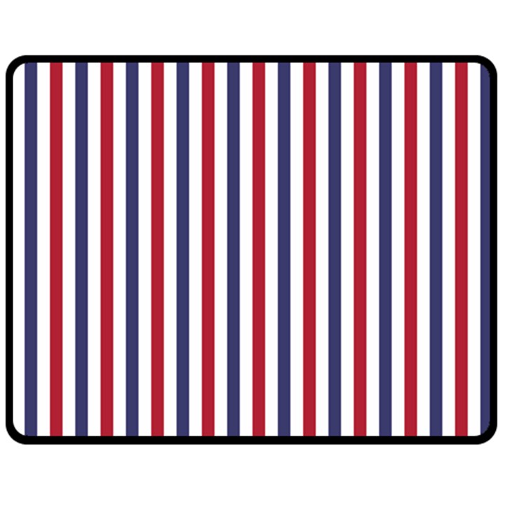 USA Flag Red White and Flag Blue Wide Stripes Fleece Blanket (Medium) 