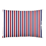 USA Flag Red White and Flag Blue Wide Stripes Pillow Case (Two Sides) Front