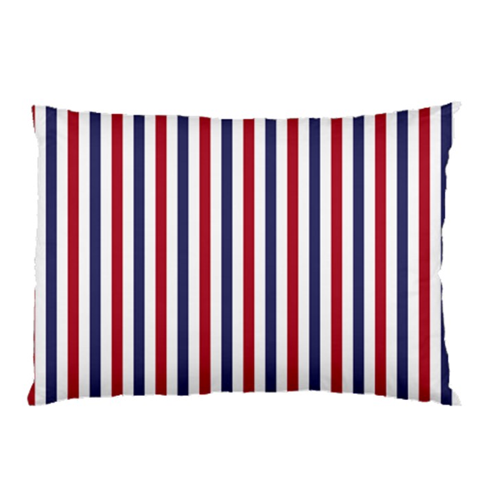 USA Flag Red White and Flag Blue Wide Stripes Pillow Case (Two Sides)