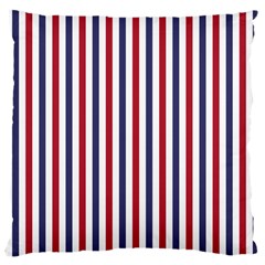 Usa Flag Red White And Flag Blue Wide Stripes Large Cushion Case (one Side) by PodArtist