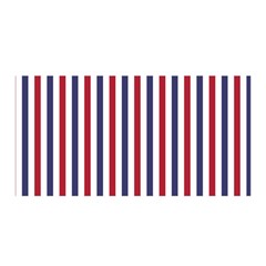 Usa Flag Red White And Flag Blue Wide Stripes Satin Wrap by PodArtist