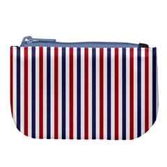 Usa Flag Red White And Flag Blue Wide Stripes Large Coin Purse by PodArtist