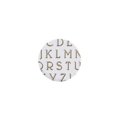 Letters Gold Classic Alphabet 1  Mini Magnets by Sapixe