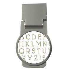 Letters Gold Classic Alphabet Money Clips (round)  by Sapixe